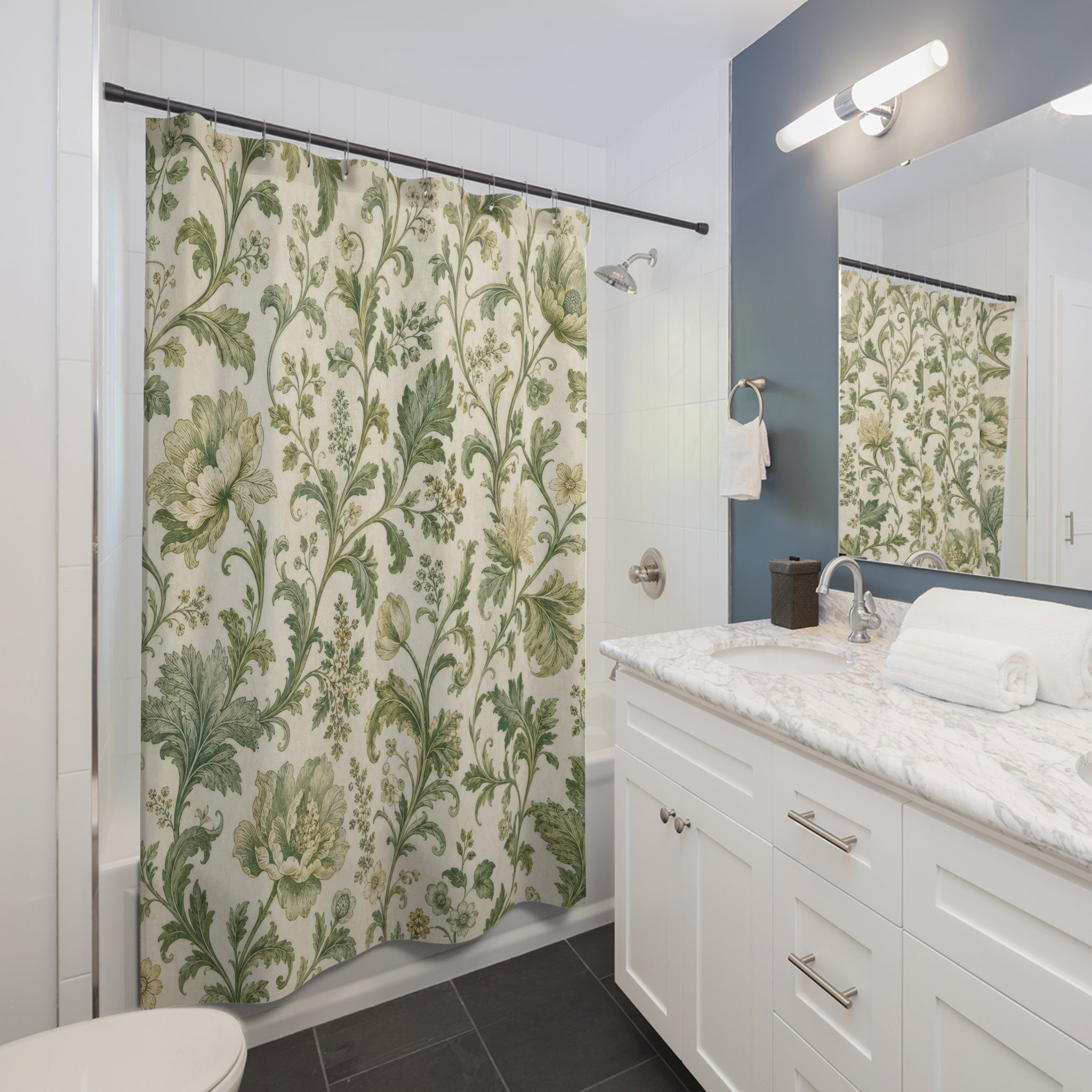 Botanical Scroll Shower Curtain