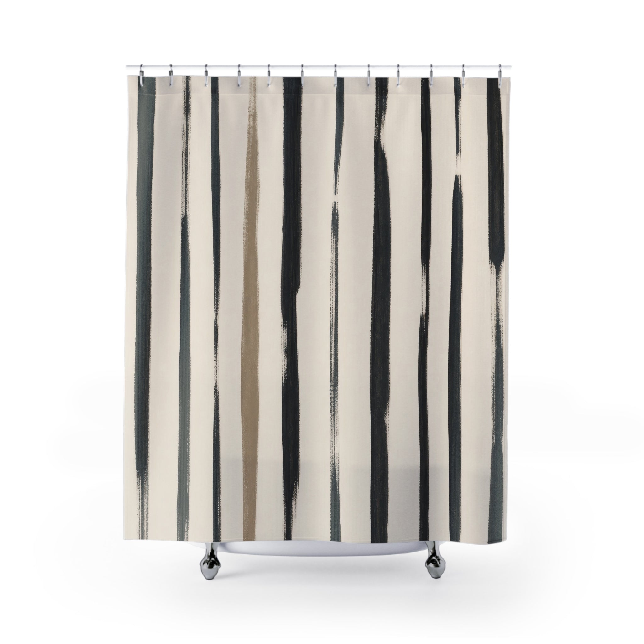 Irregular Brush Stripe Shower Curtain
