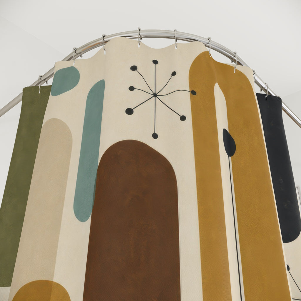 Mid Century Bauhaus Shower Curtain