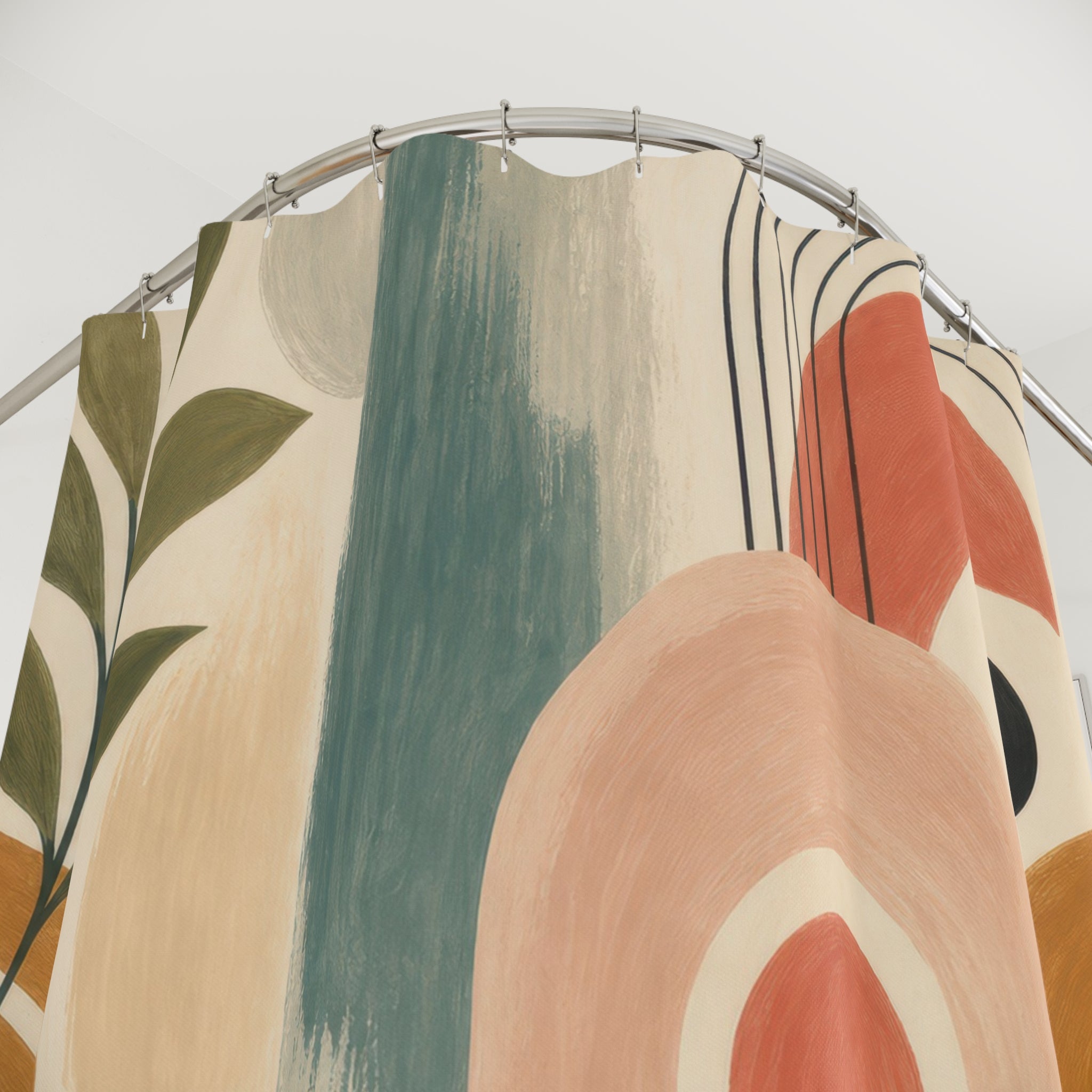 Mid Century Retro Shower Curtain