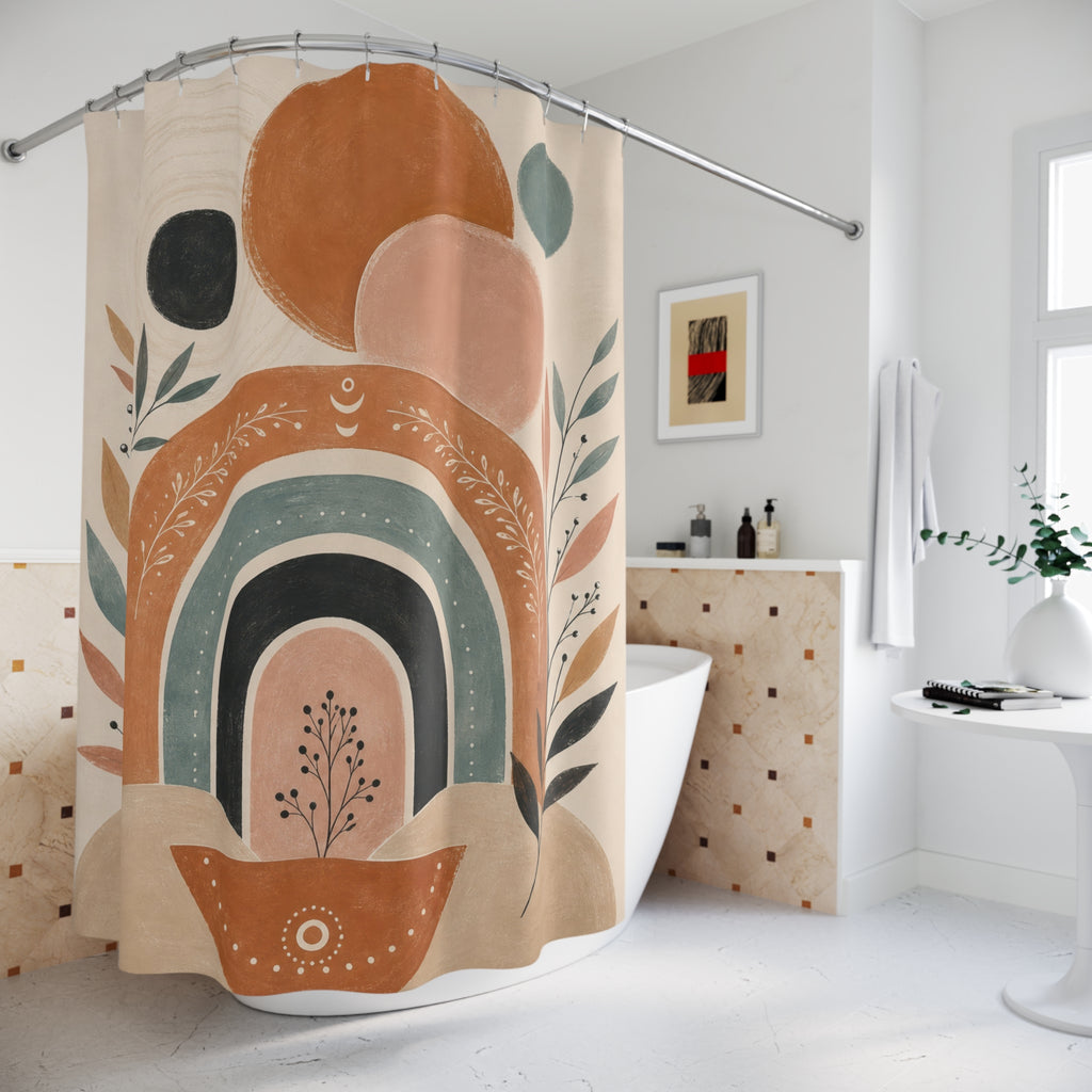 Modern Boho Arch Shower Curtain