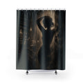 Noir Shower Curtain: Black Silhouette Shower