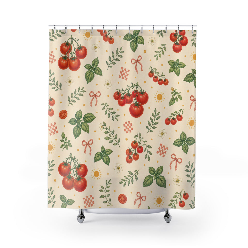 Tomato Girl Shower Curtain