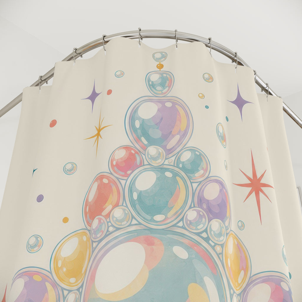 Soap Bubble Jewel Shower Curtain