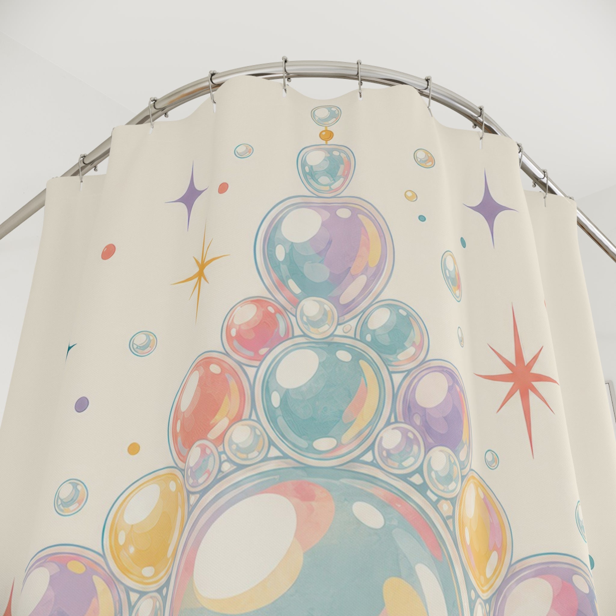 Soap Bubble Jewel Shower Curtain