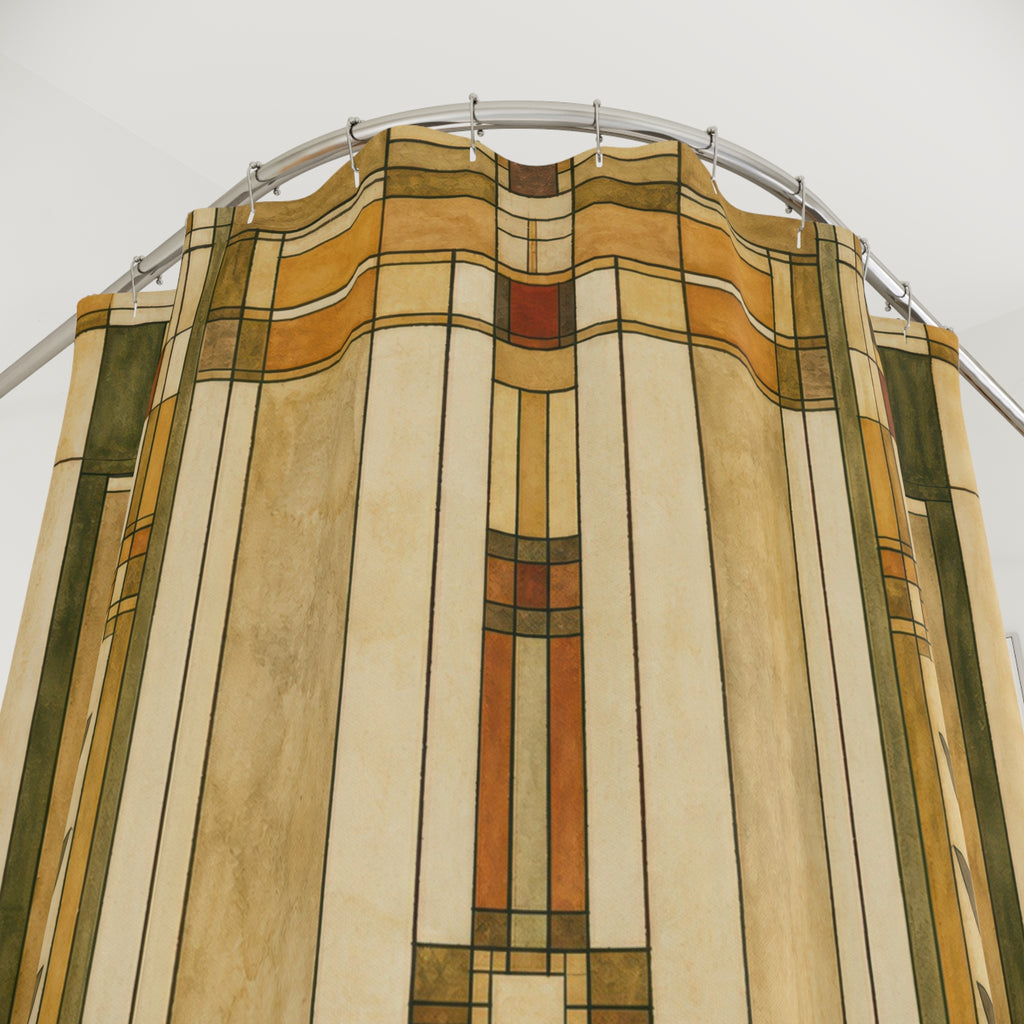 Prairie Art Glass Shower Curtain