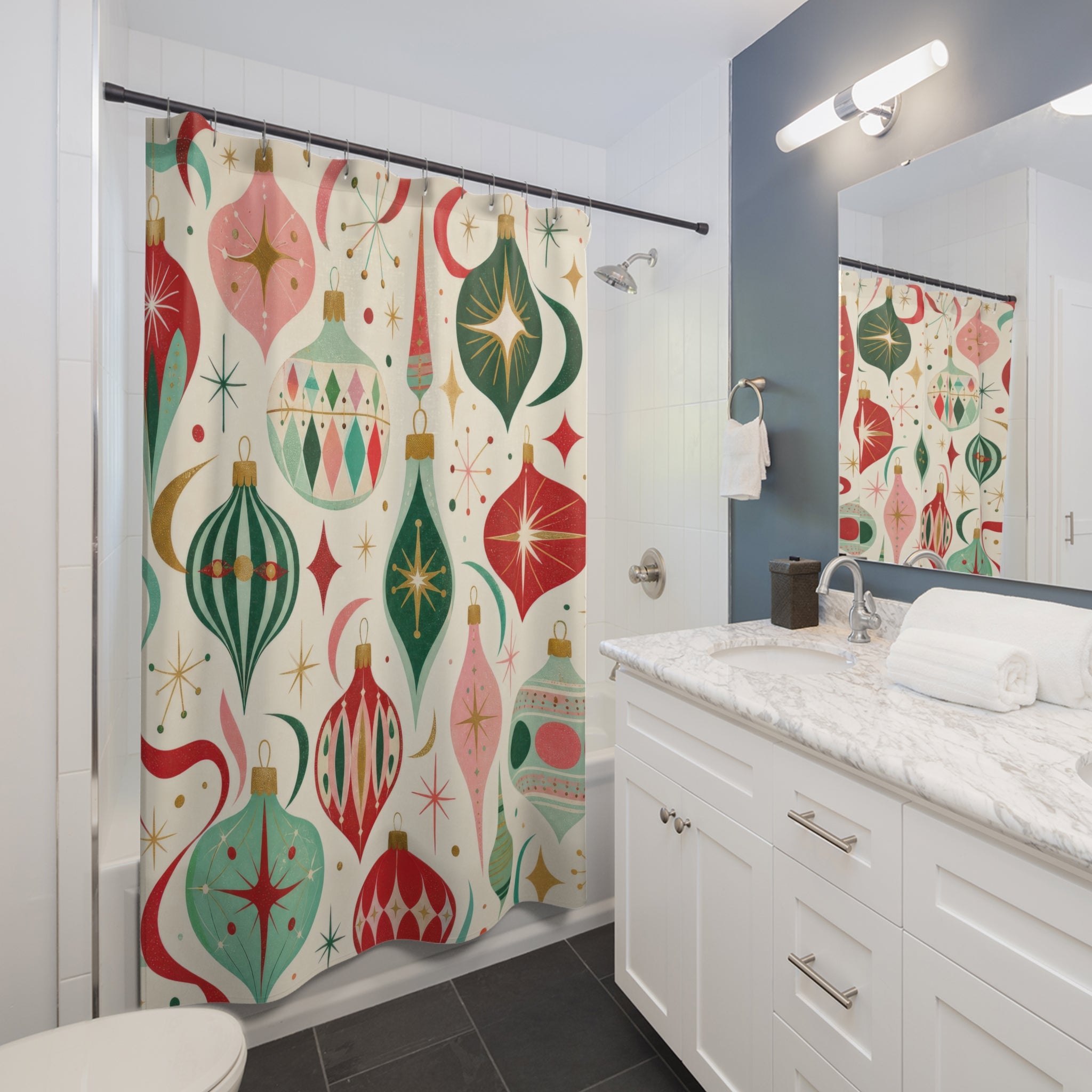 Retro Ornament Shower Curtain