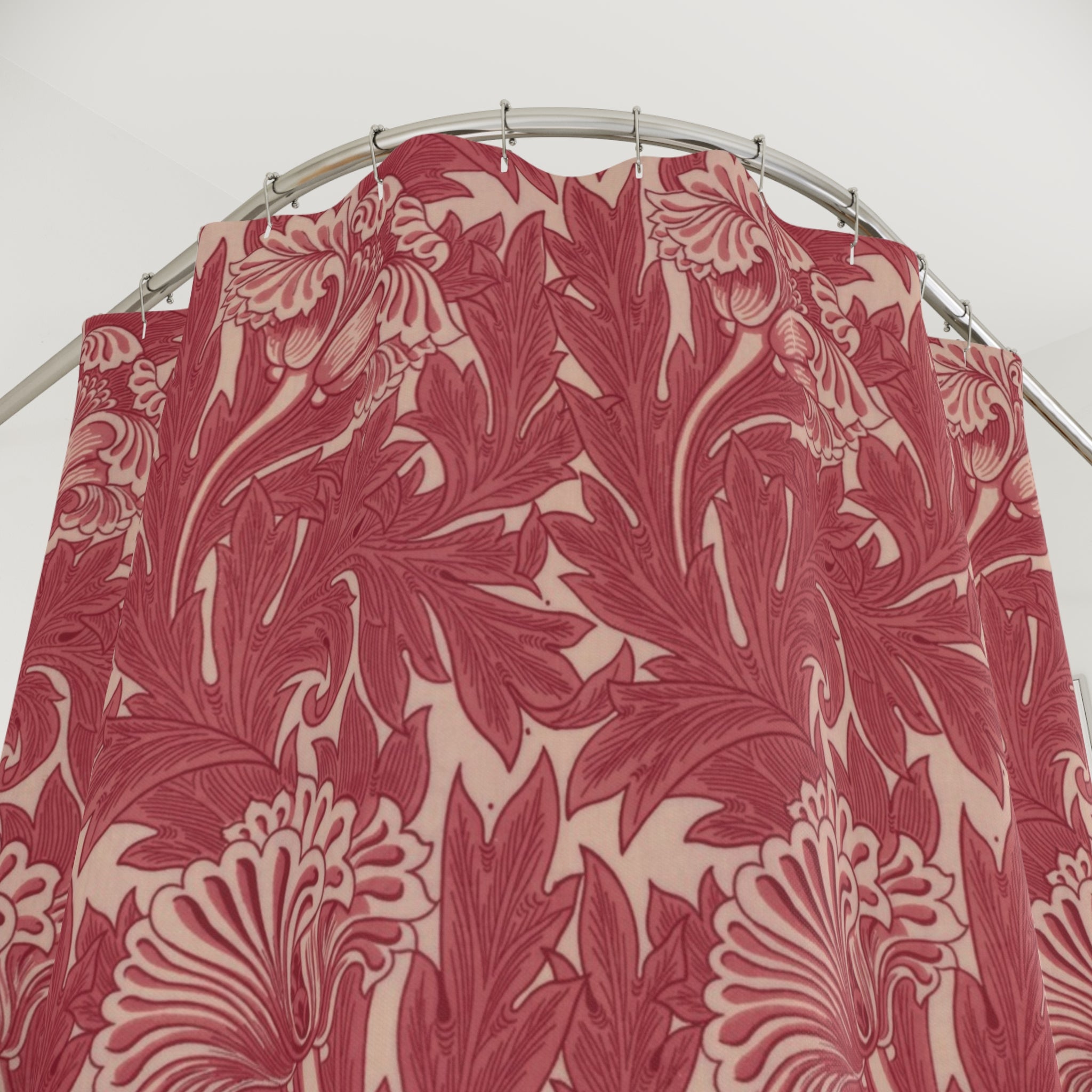 William Morris Tulip Shower Curtain – Red