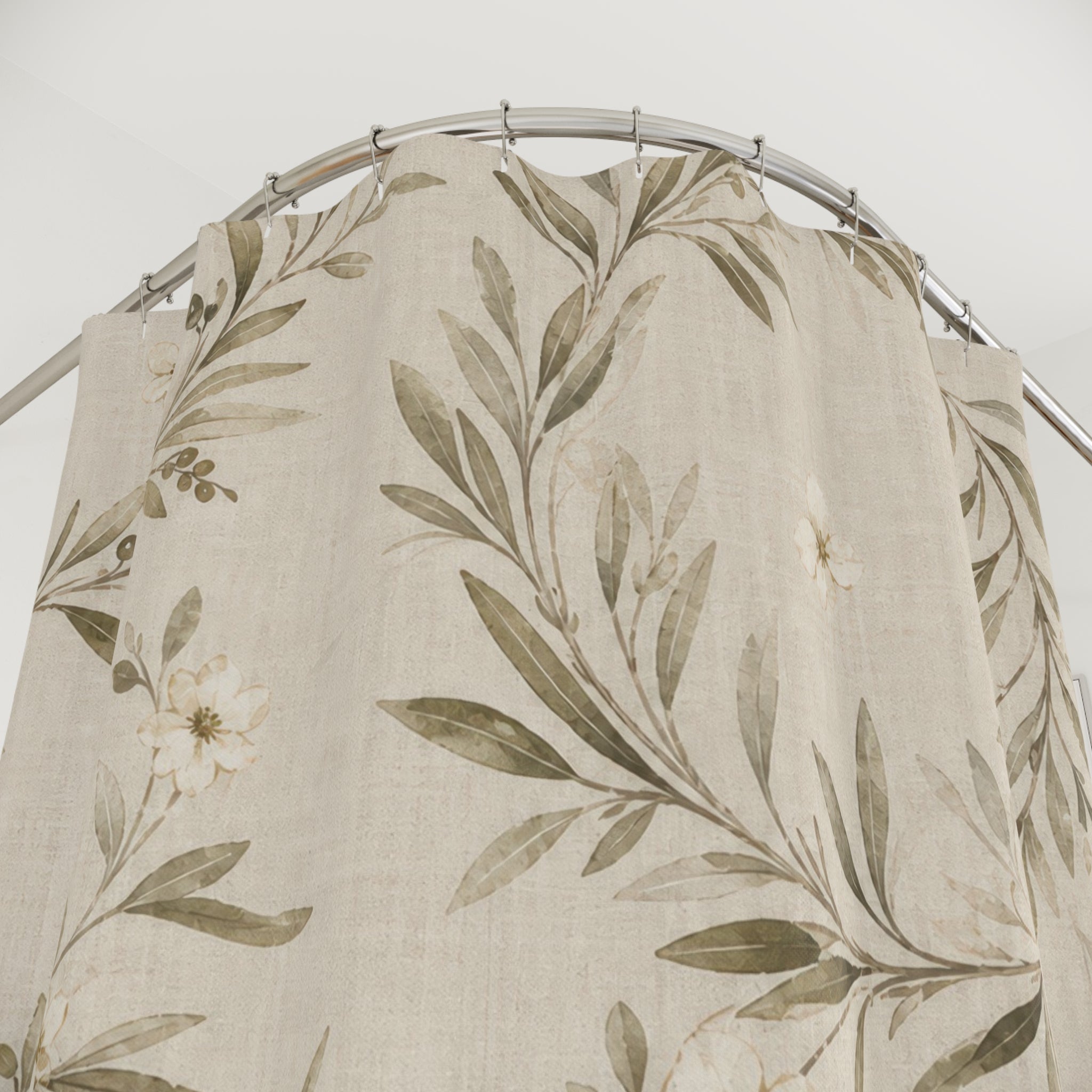 Olive Wreath Shower Curtain