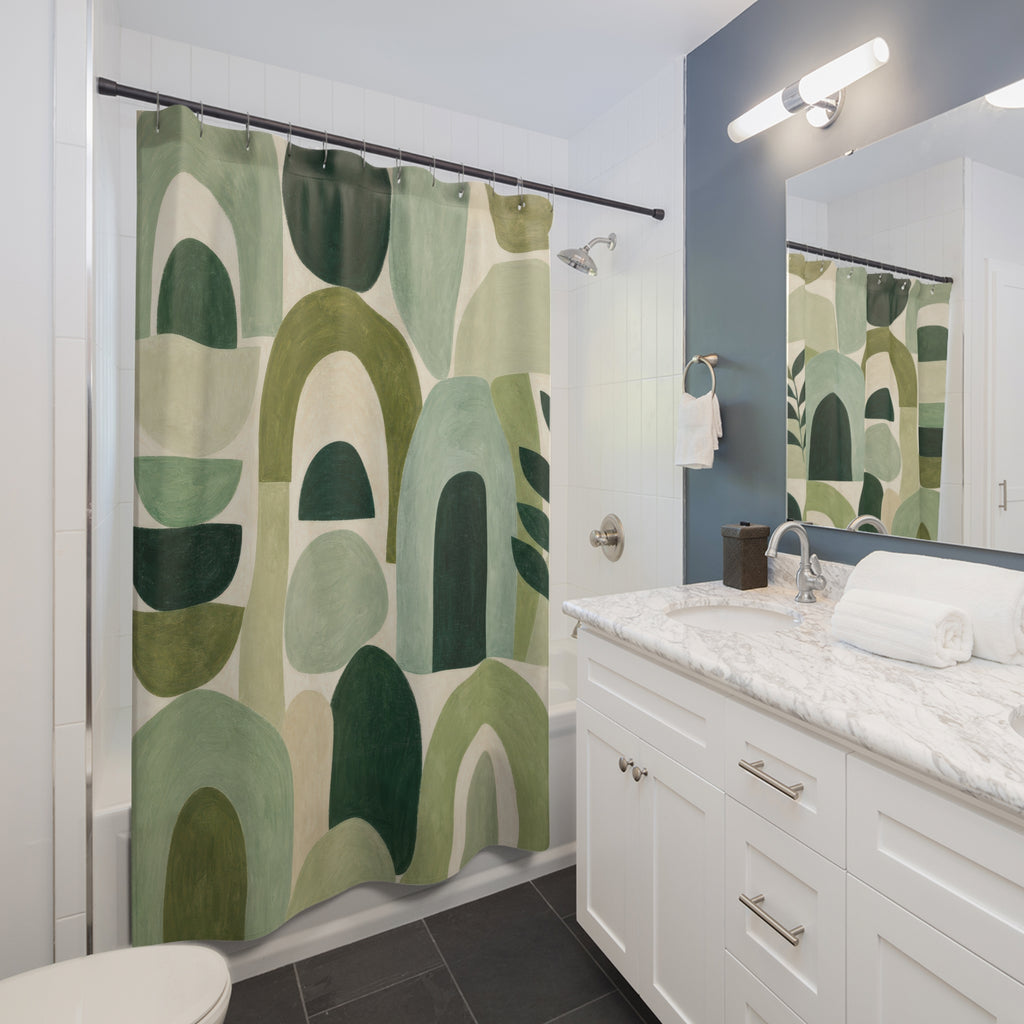 Sage Olive Arch Shower Curtain