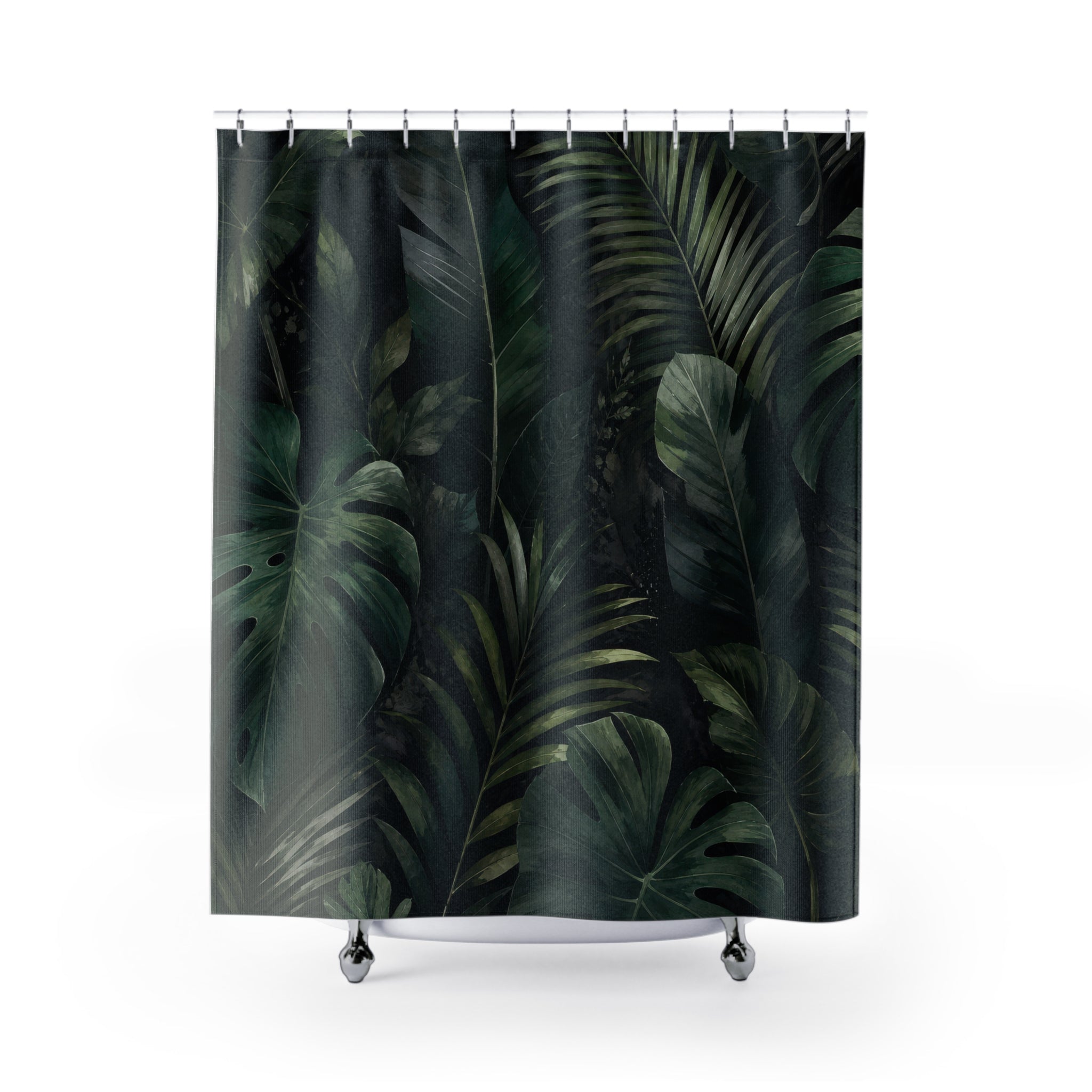 Green Tropical Shower Curtain