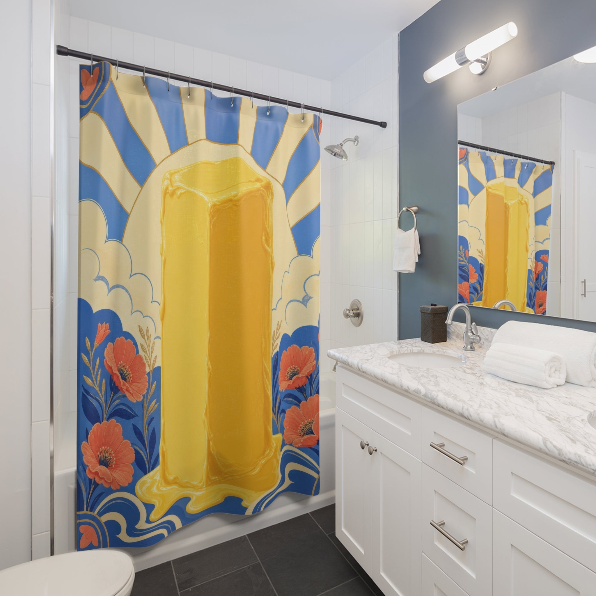 Giant Butter Stick Unique Funny Shower Curtain