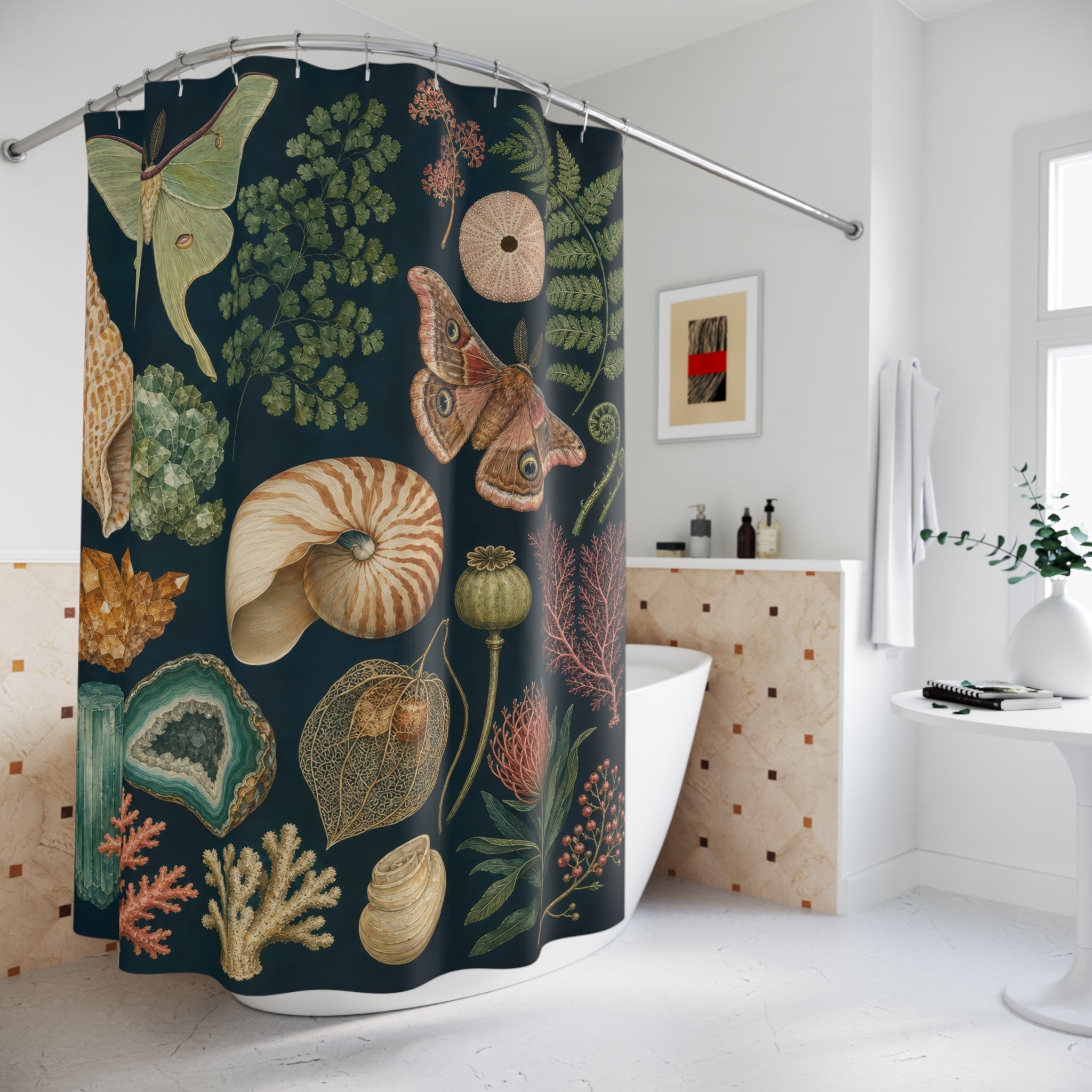 Natural History Curiosity Cabinet Shower Curtain