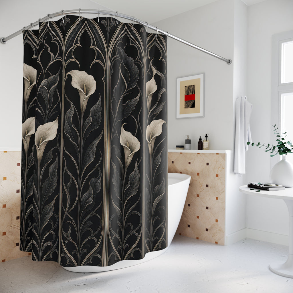 Calla Lily Art Nouveau Arch Shower Curtain