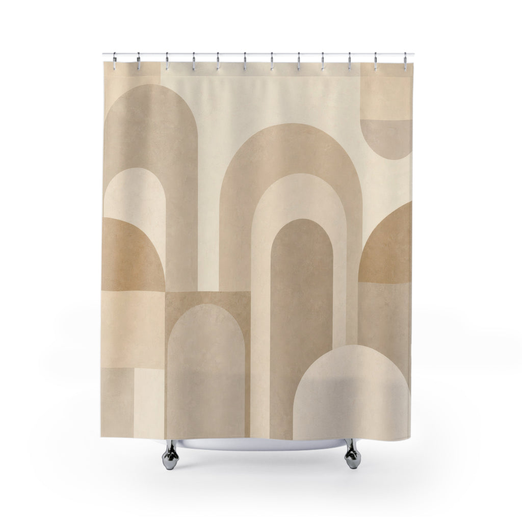 Abstract Arch Geometric Shower Curtain