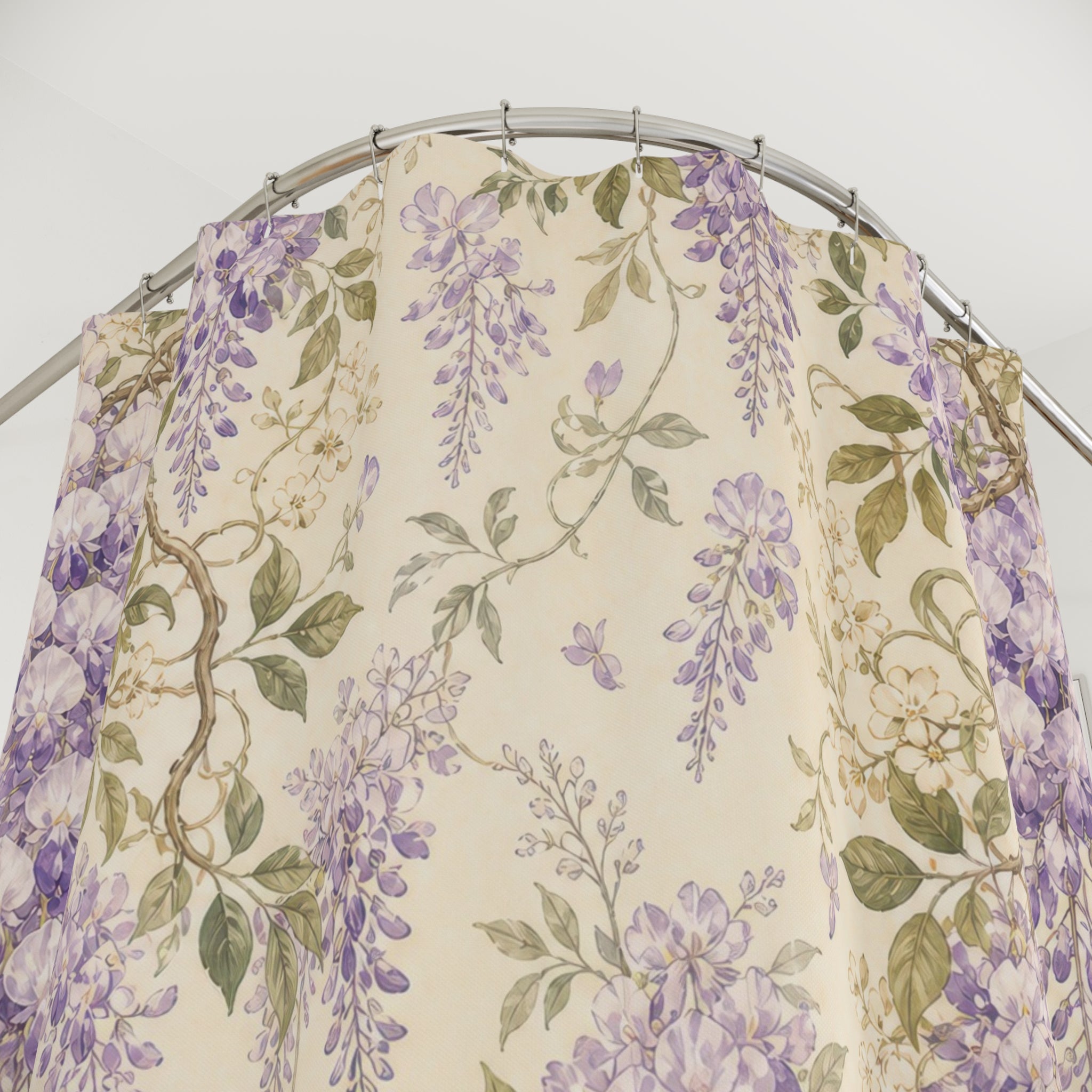 Wisteria Lavender Purple Floral Shower Curtain