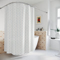 Scandinavian Star Shower Curtain – Ice Blue Snowflake