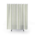Sage Ticking Stripe Shower Curtain