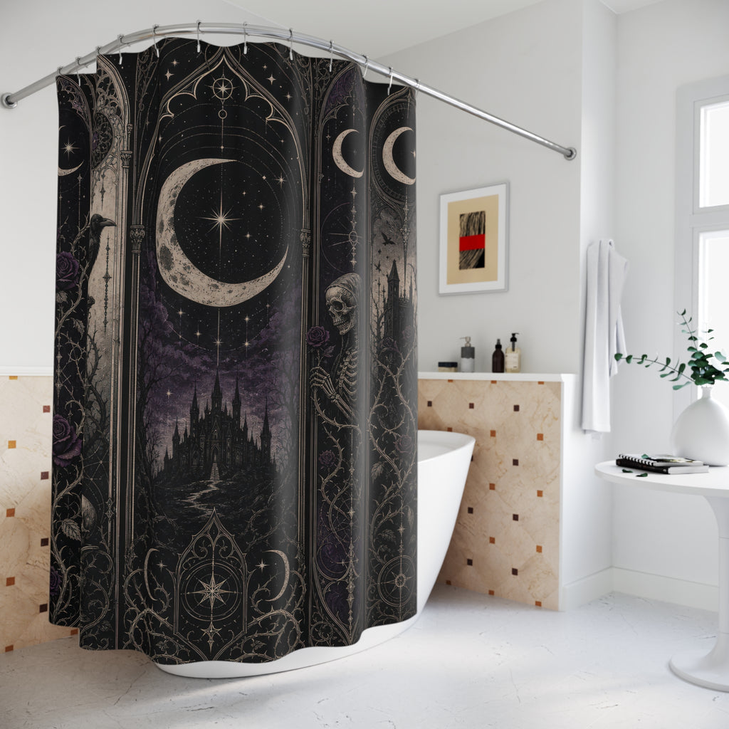 Celestial Gothic Story Panels Shower Curtain