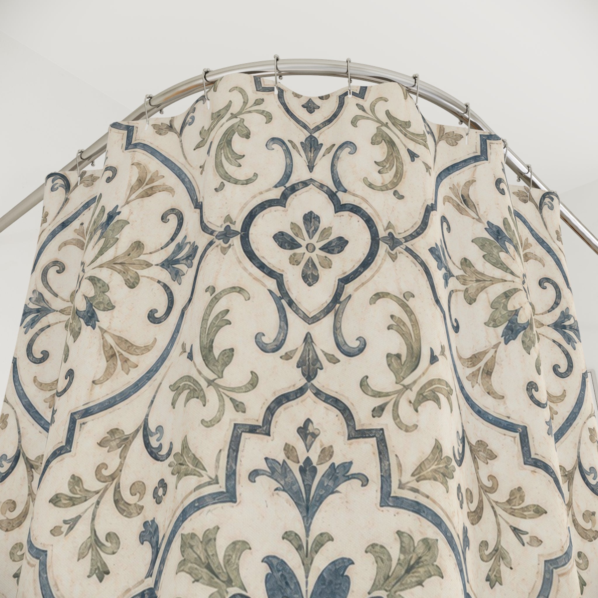 Blue Sage Moroccan Medallion Shower Curtain