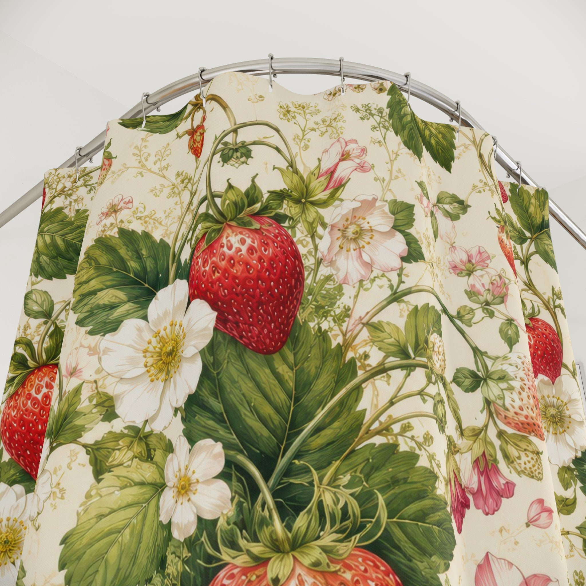 Strawberry Shower Curtain: Botanical Fruit