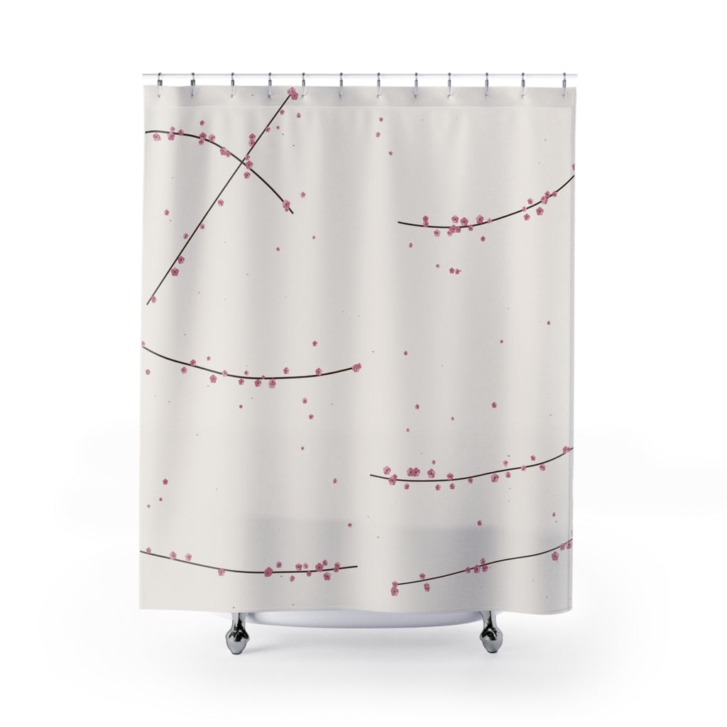 Cherry Blossom Shower Curtain – Pink Japanese Sakura