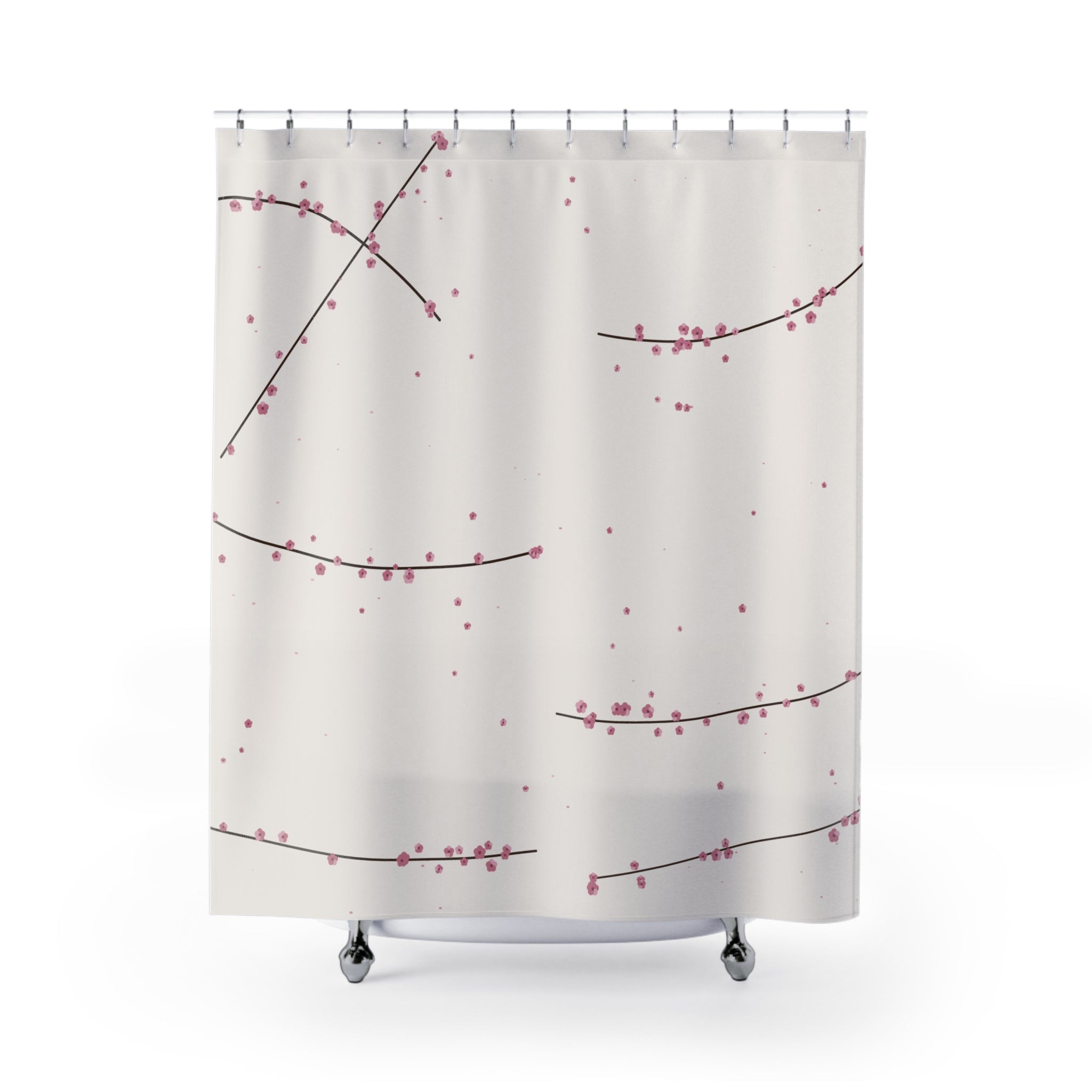 Cherry Blossom Shower Curtain – Pink Japanese Sakura