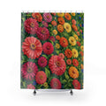 Summer Garden Zinnia Shower Curtain