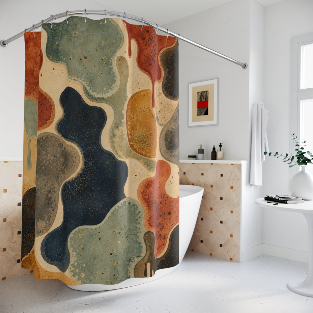 Ceramic Glaze Pool Shower Curtain
