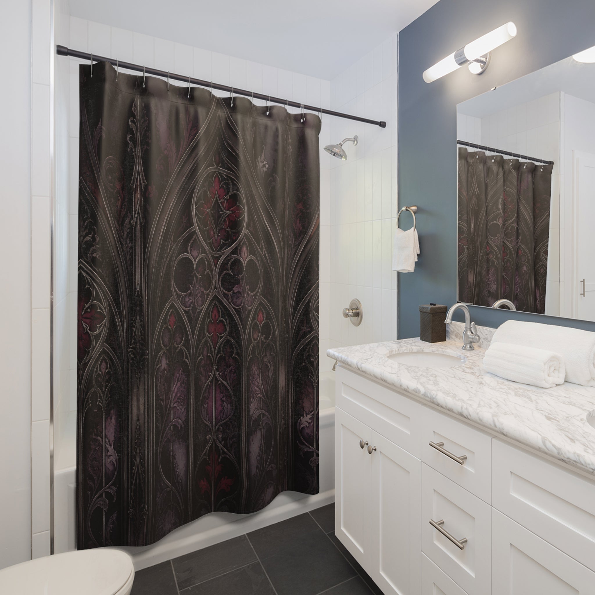 Cathedral Window Tracery Shower Curtain