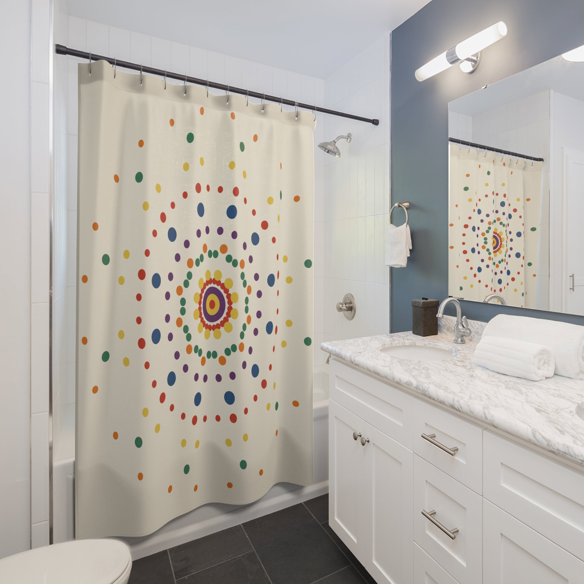 Kaleidoscope Shower Curtain: Mandala Geometry
