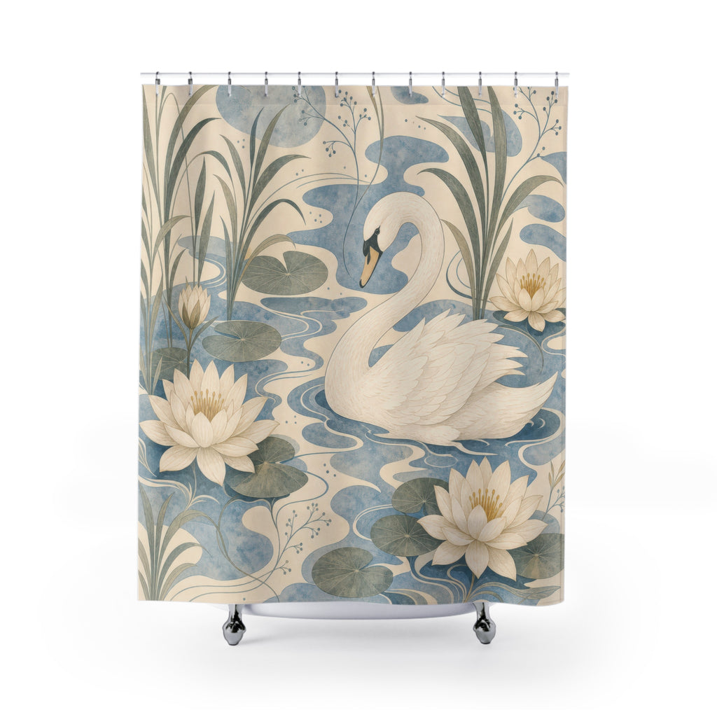 Lake Swan Shower Curtain
