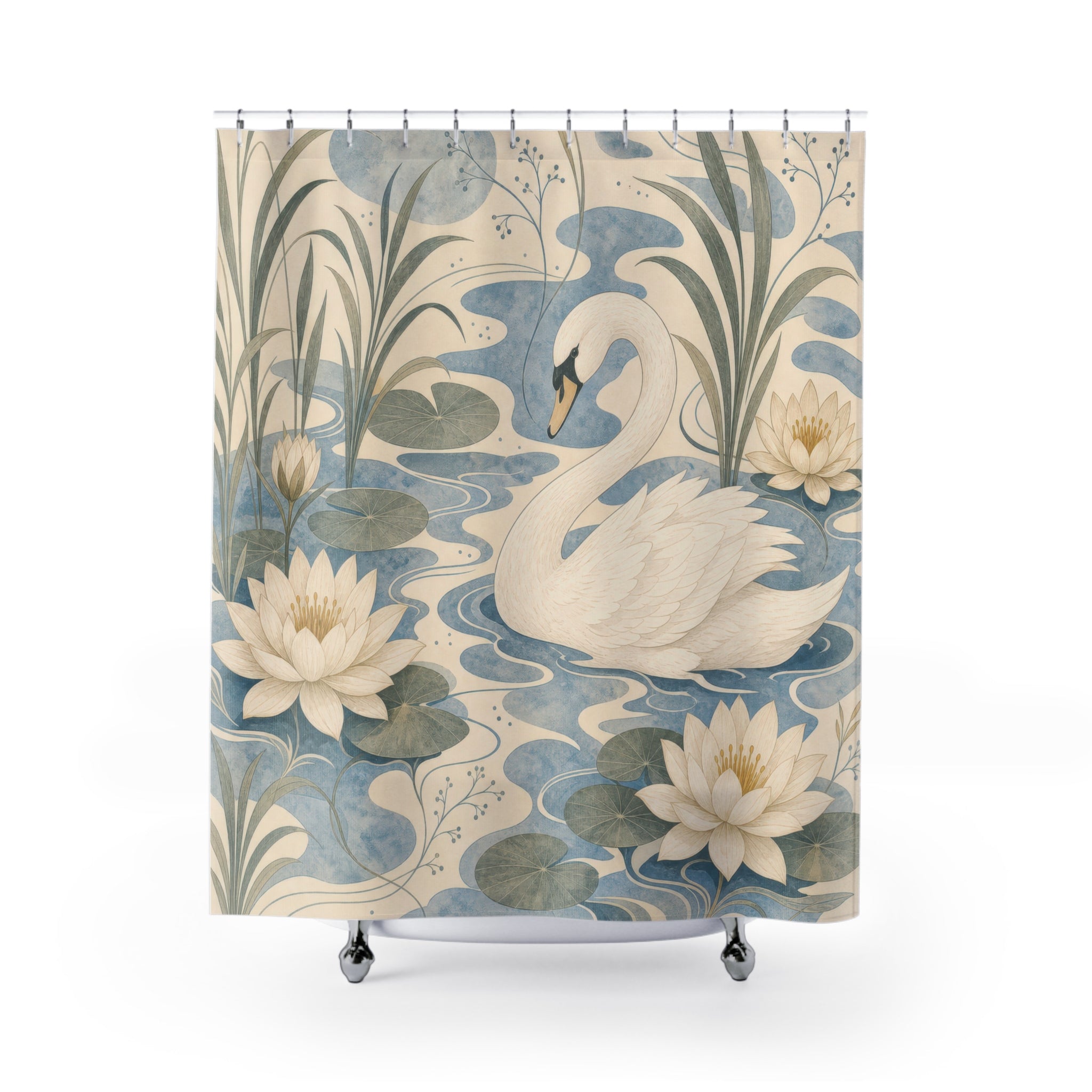Lake Swan Shower Curtain