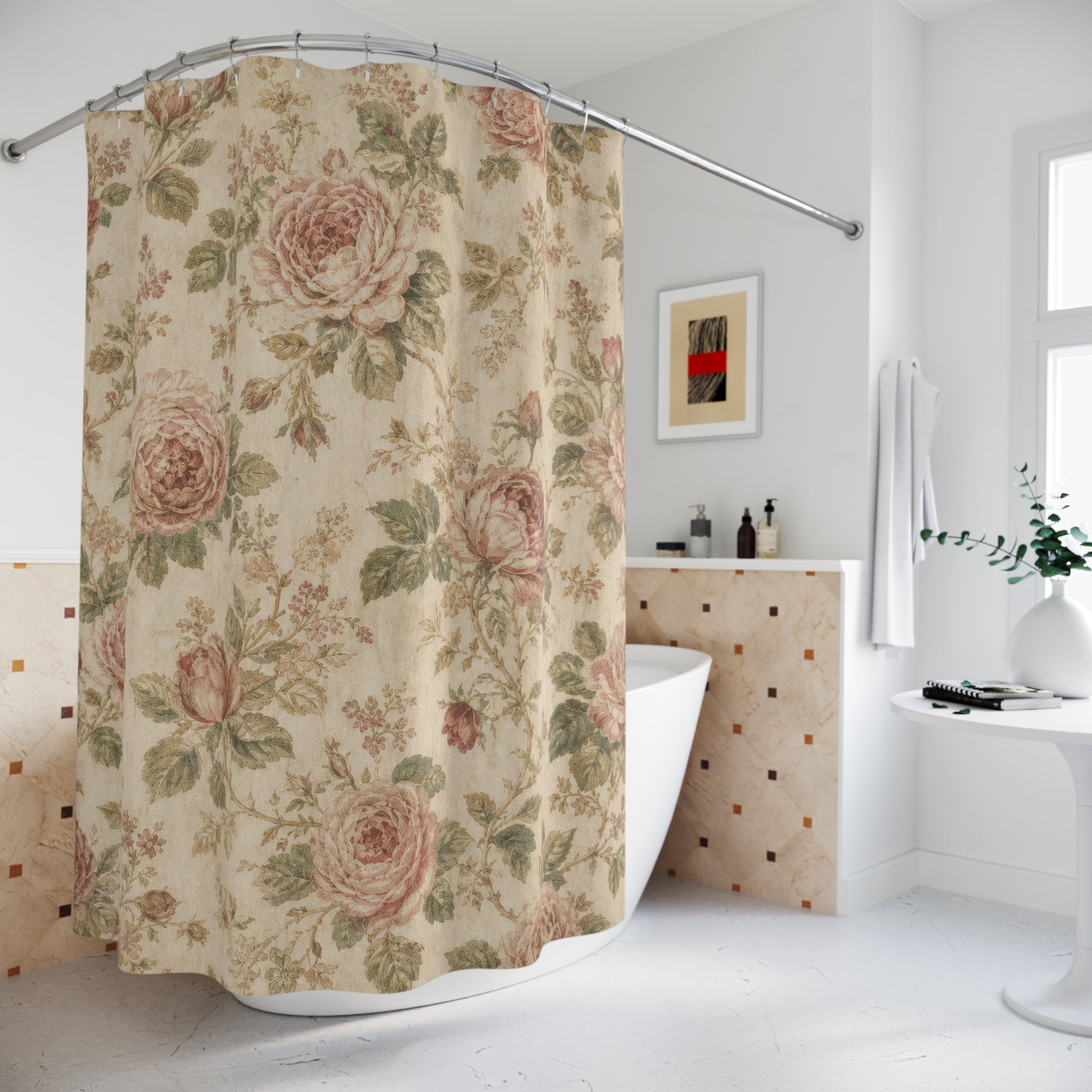 Vintage Rose Shower Curtain