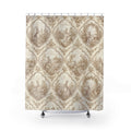 Cream Rabbit Cameo Toile Shower Curtain