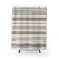 Grey Horizontal Band Shower Curtain