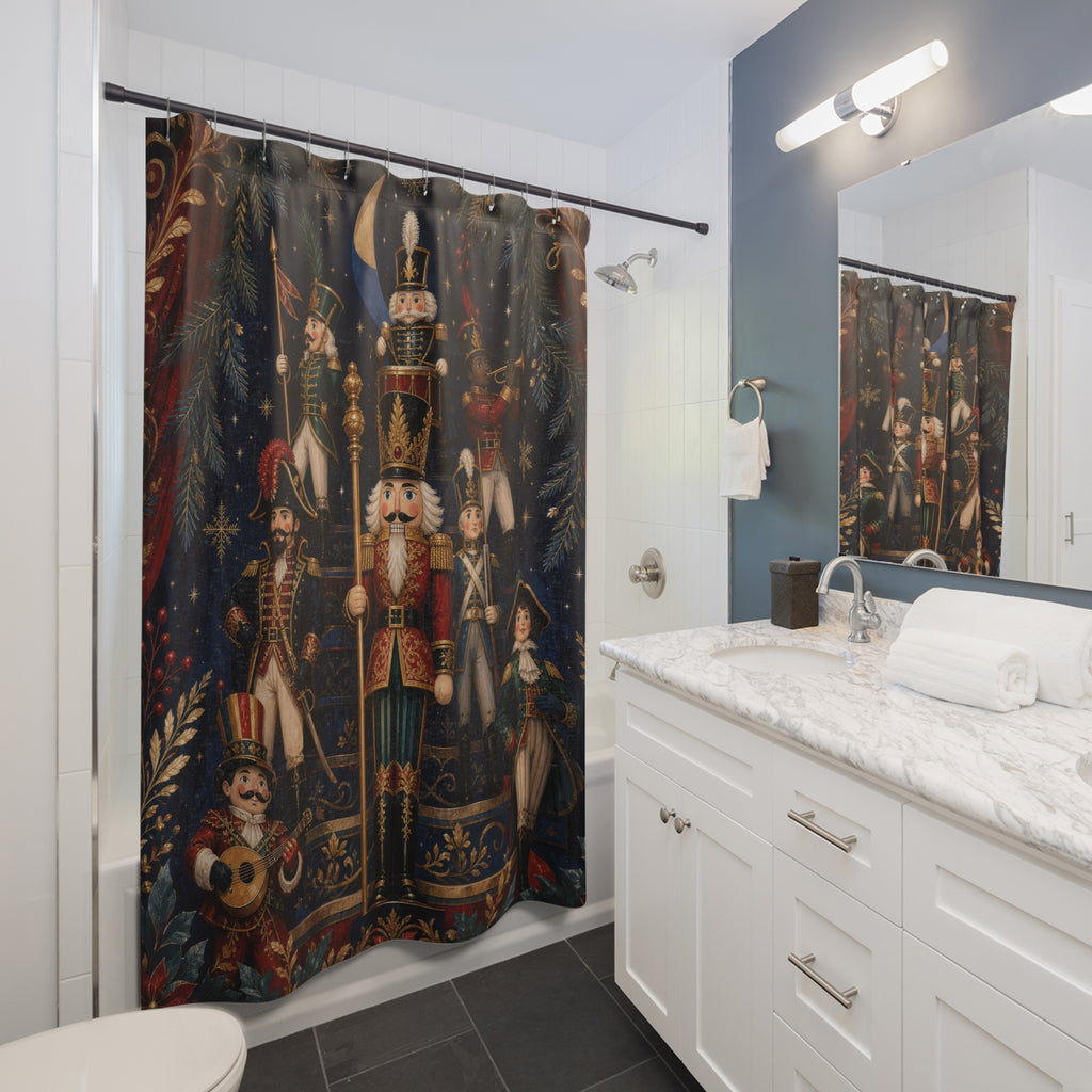 Jewel Tone Nutcracker Parade Shower Curtain