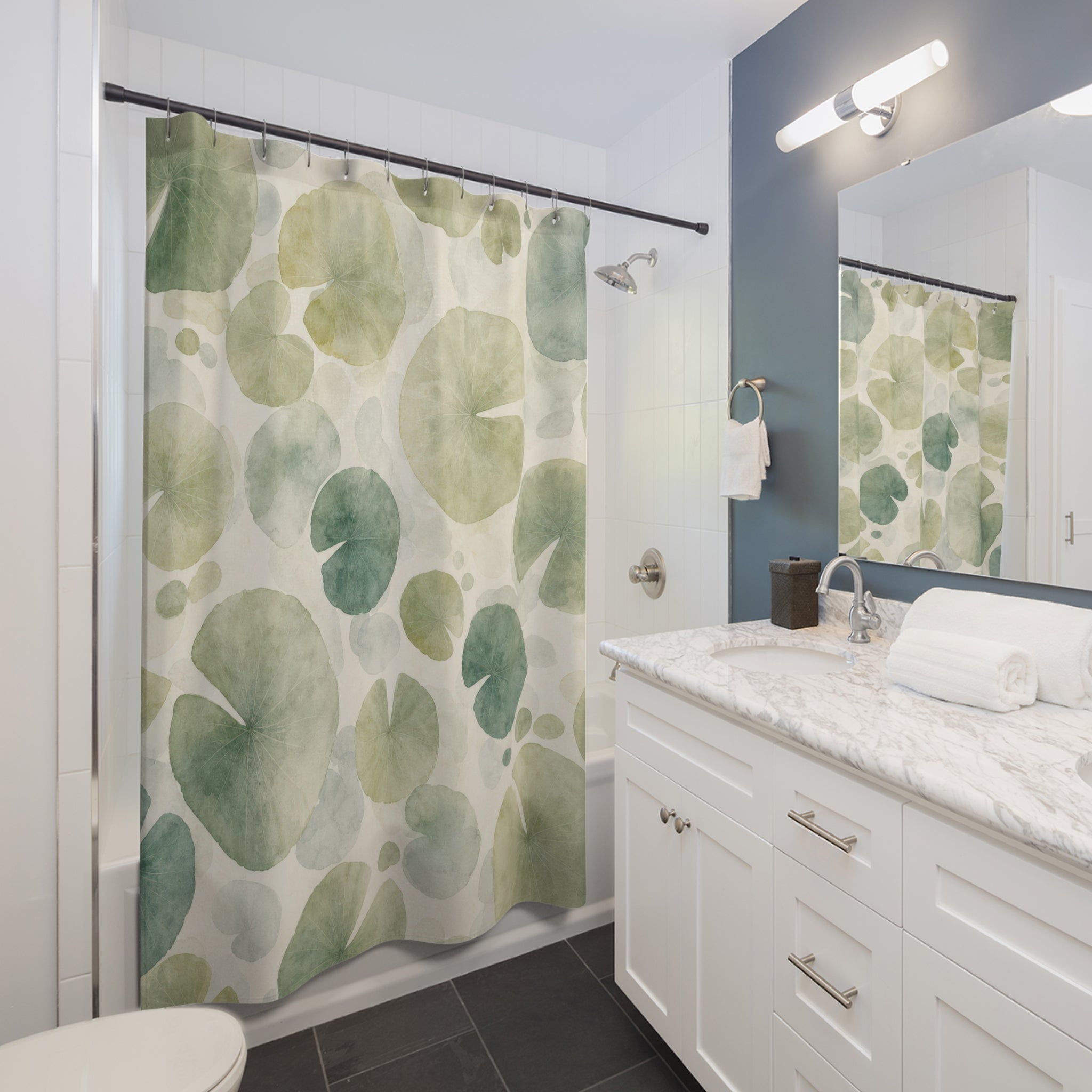 Pond Lily Abstract Shower Curtain