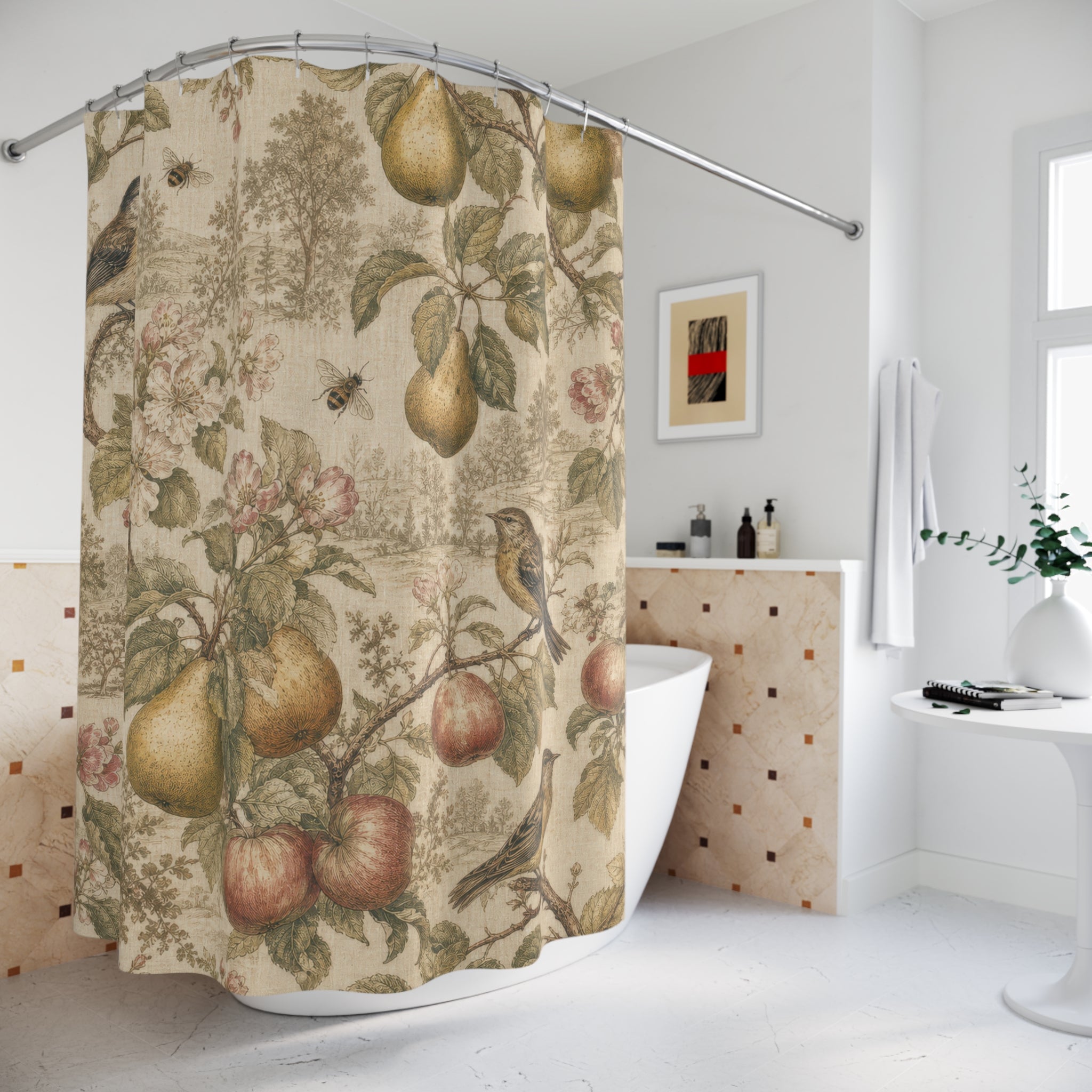 Orchard Toile Shower Curtain
