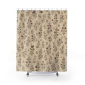 Vintage Farmhouse Floral Cottage Cottagecore Beige Shower Curtain