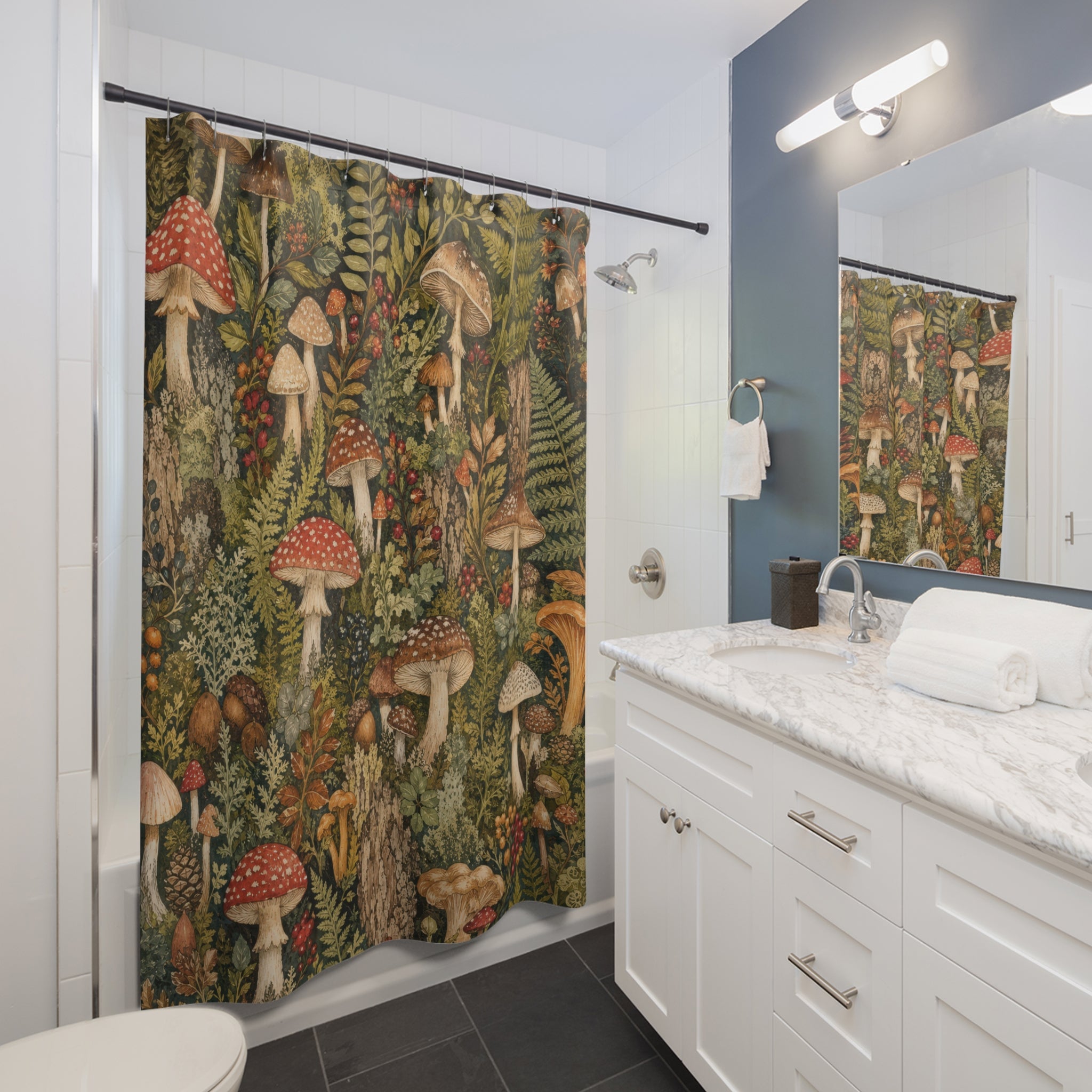Unique Mushroom Shower Curtain