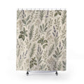 Green Herb Sprig Shower Curtain