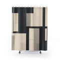 Modern Geometric Black Shower Curtain