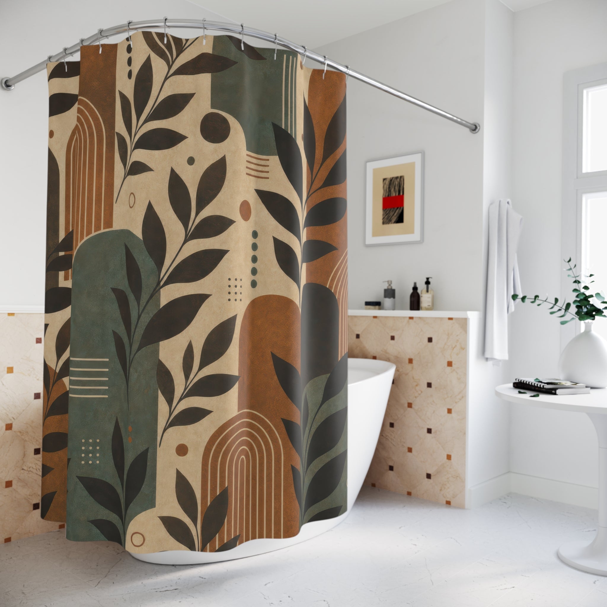 Brown Shower Curtain
