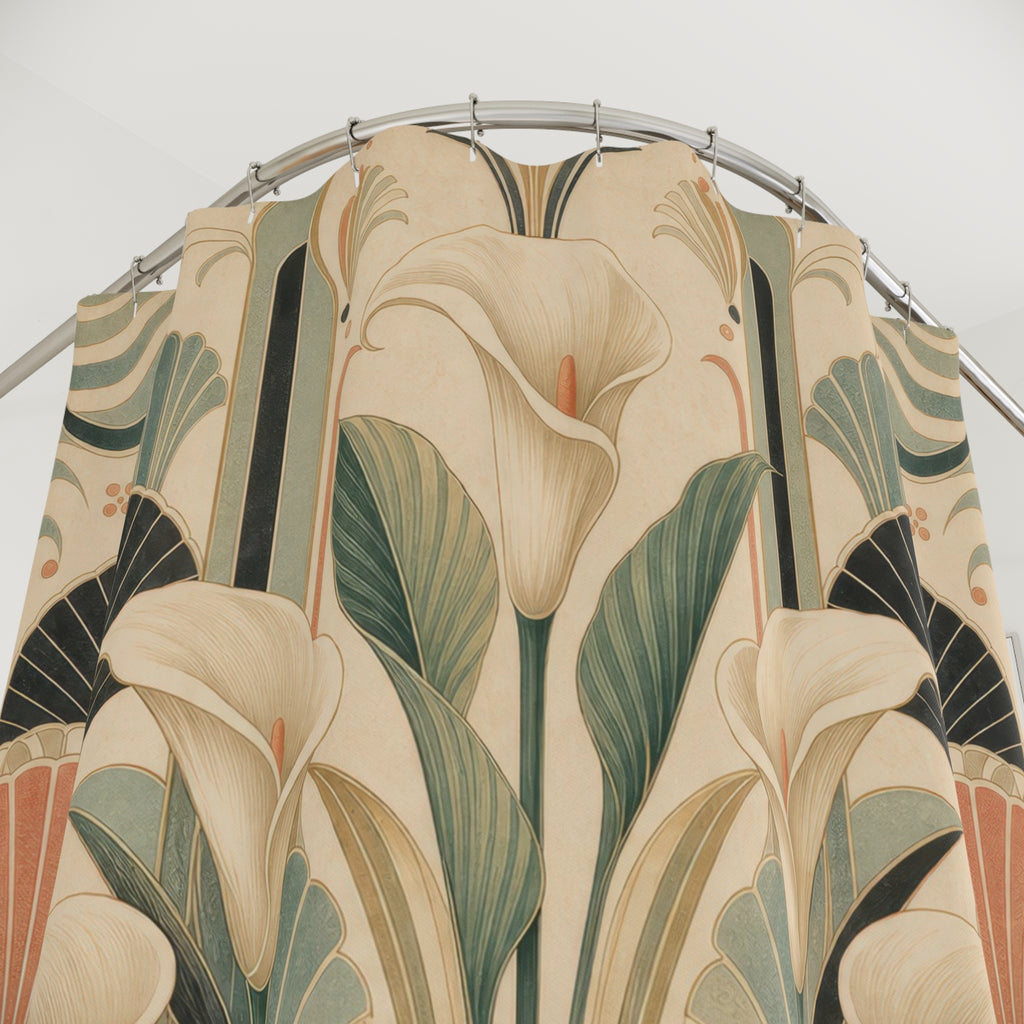 Art Deco Lily Shower Curtain
