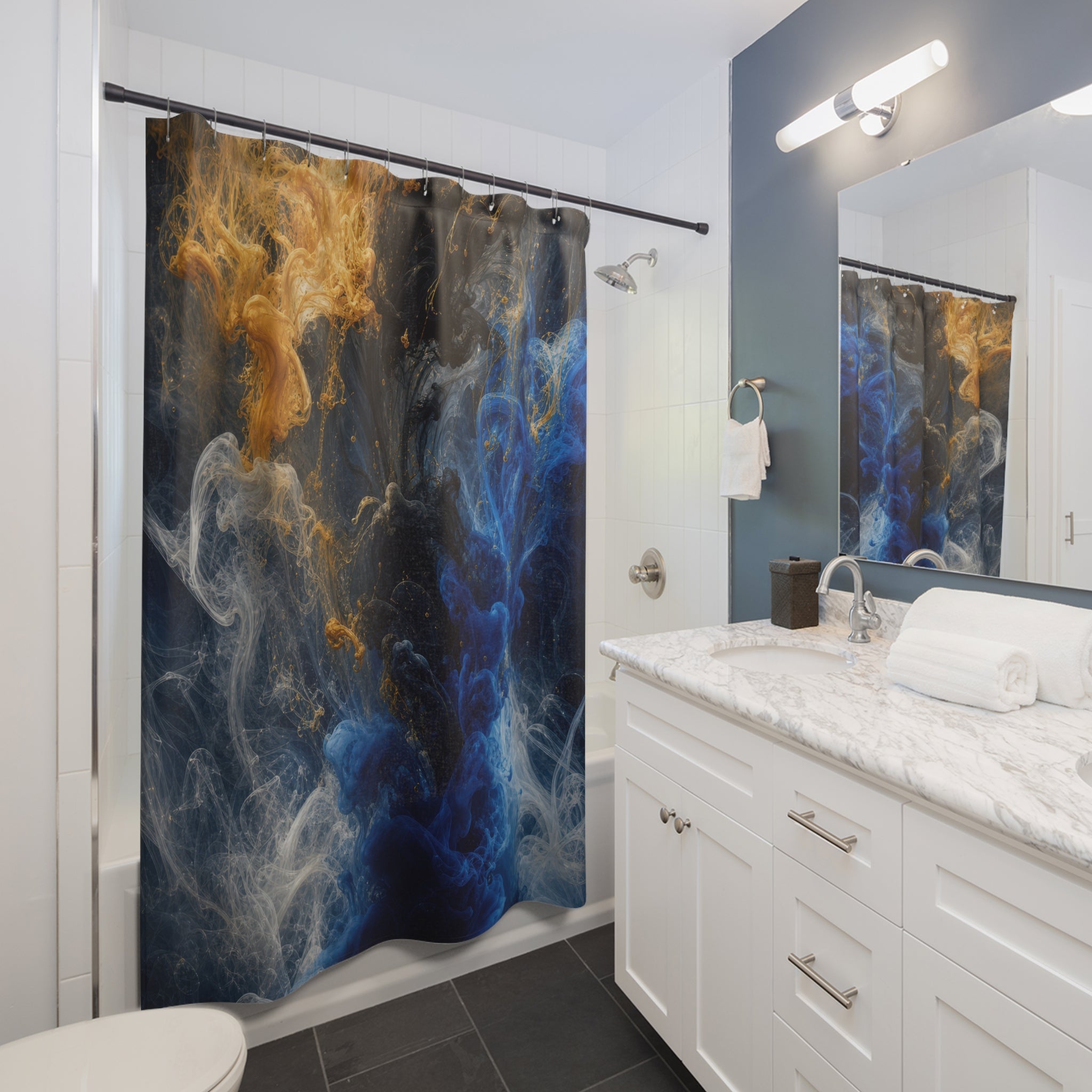 Ink Cloud Photo Abstract Shower Curtain
