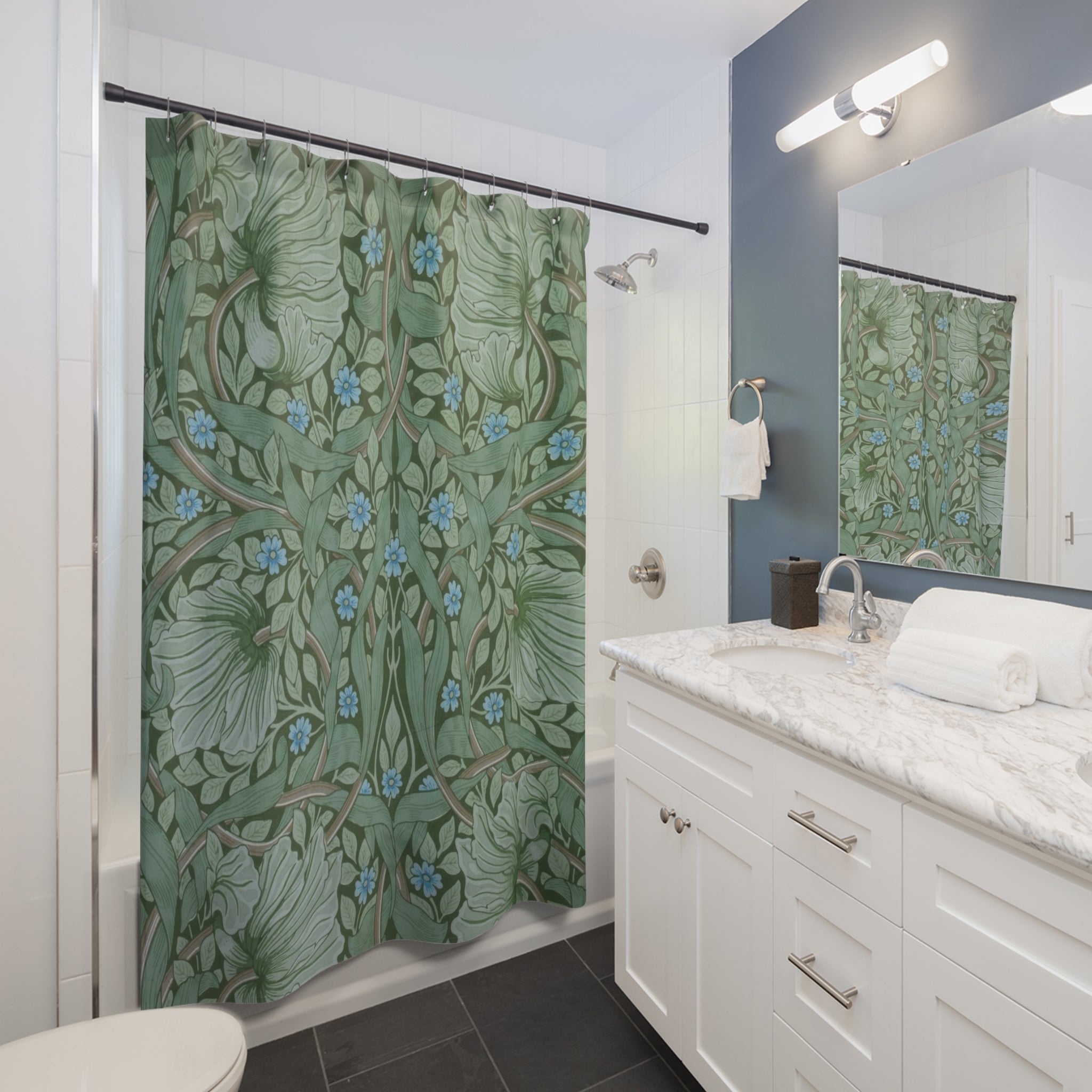 William Morris Pimpernel Shower Curtain – Green