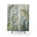 Misty Watercolor Leaf Shower Curtain