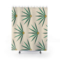 Emerald Green Shower Curtain: Art Deco Fan