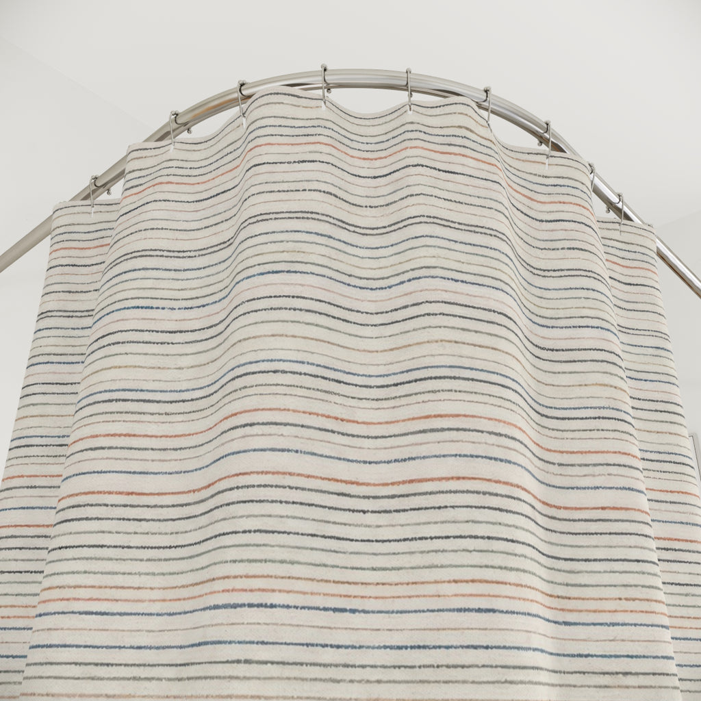 Fine Horizontal Pinstripe Shower Curtain